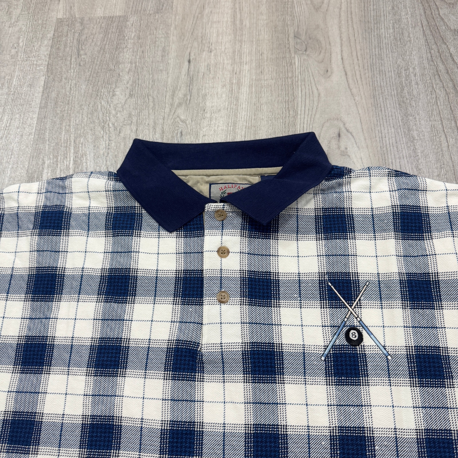 Vintage Halifax Outfitters Pool Billiards Polo Shirt Men's Xl 90s Cue Sports